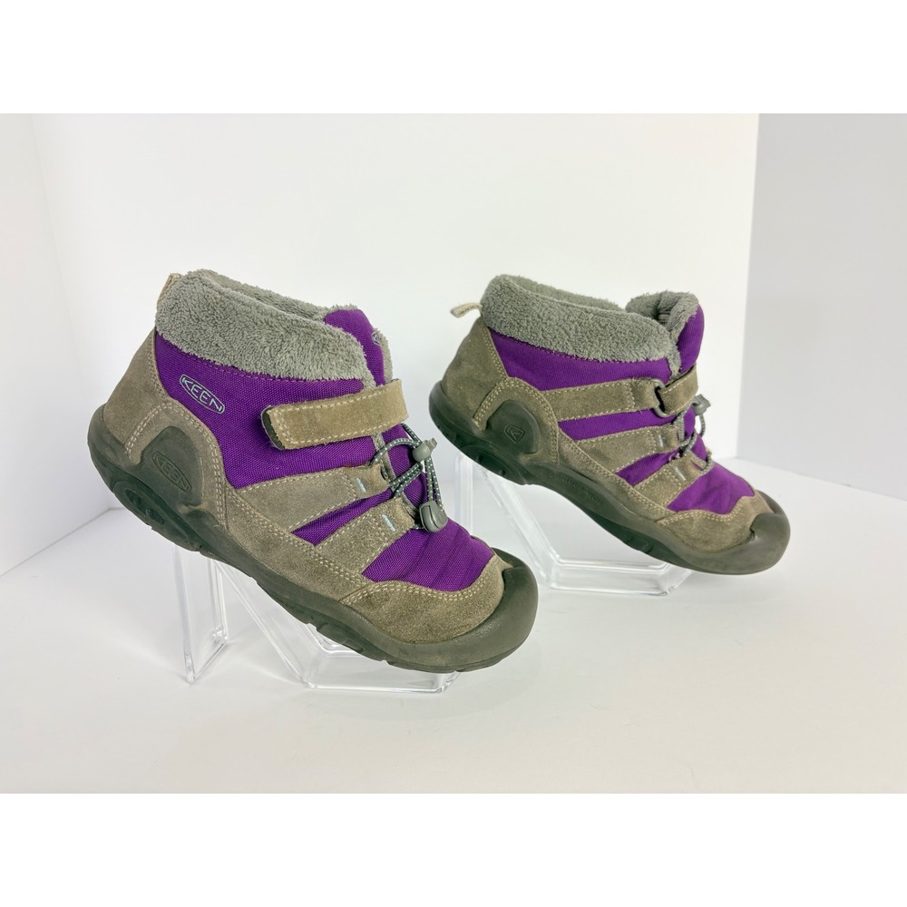 Keen Knotch Chukka Winter Boots Purple & Grey Suede Unisex Kids Size 4 Gorpcore